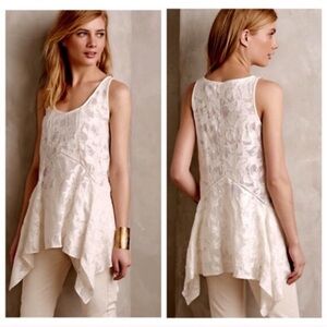 Anthropologie Cream Lace Tank Top